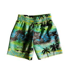 Hurley Logo Pull-On Tropical Vibes Shorts 2T
